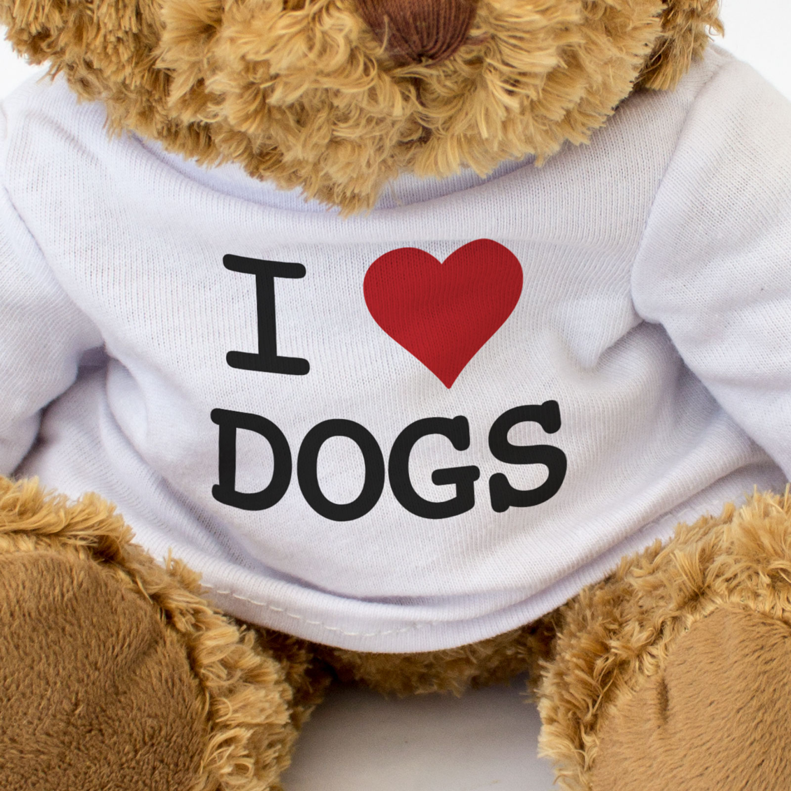 NEW - I LOVE DOGS - White T-Shirt - Dog Gift Present Birthday Xmas